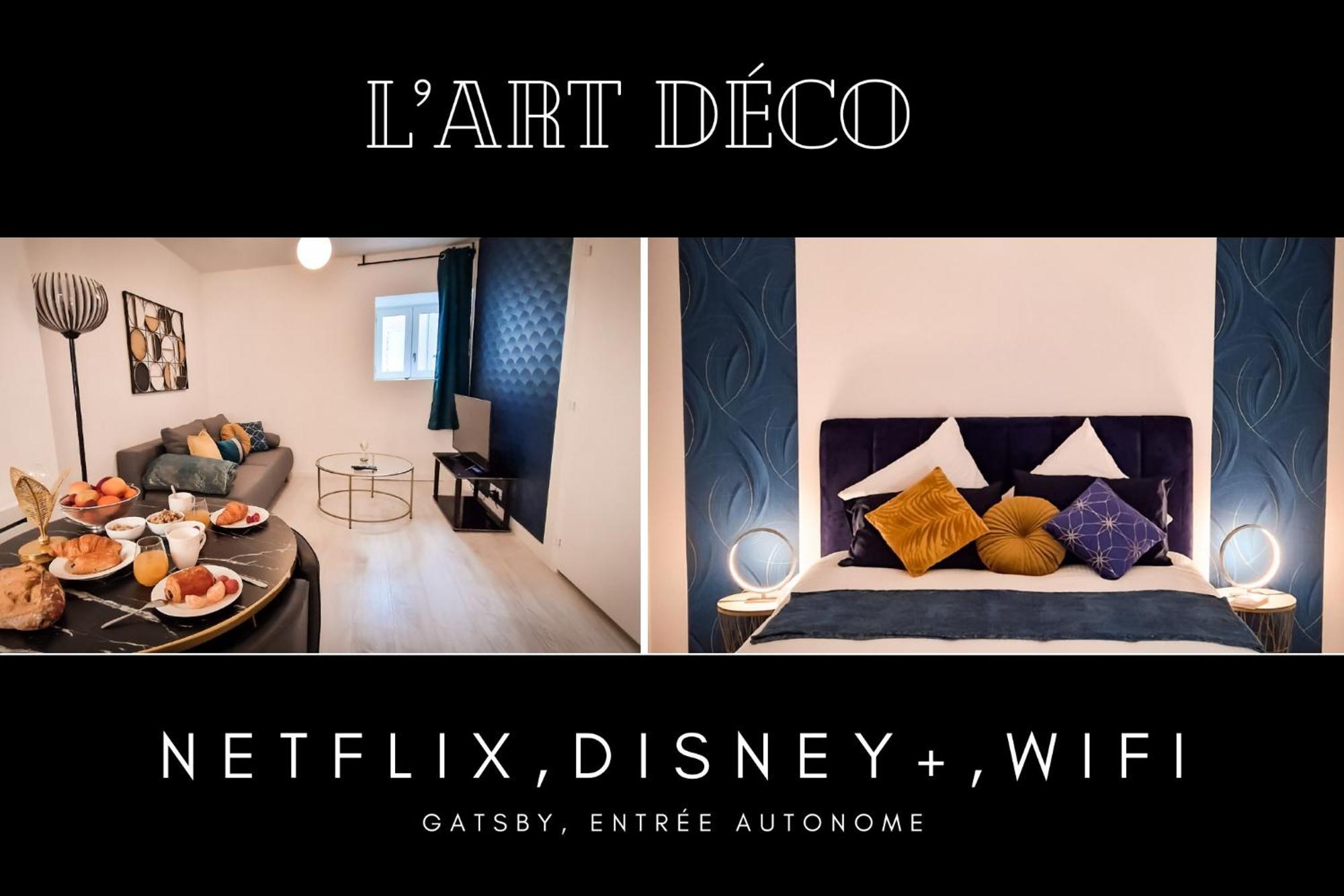 L'Art Deco 3 Etoiles Wifi, Netflix, Disney, Coeur De Bastide Вільфранш-де-Руерг Екстер'єр фото